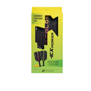 Bộ 2 vợt Pickleball Facolos Sport Series – ExPower - Black - 14mm