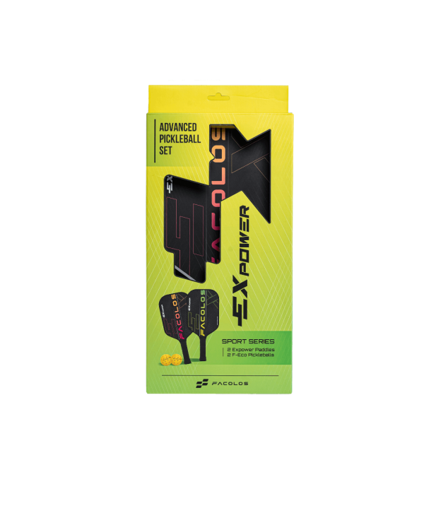 Bộ 2 vợt Pickleball Facolos Sport Series – ExPower - Black - 14mm