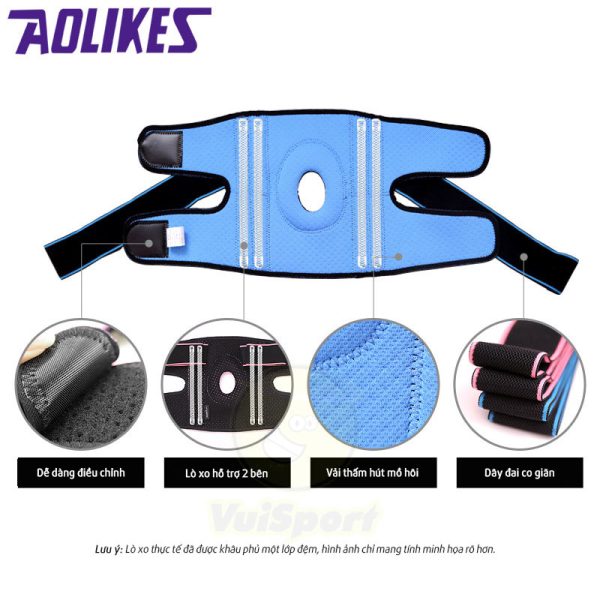 Bó gối thể thao lò xo silicone Aolikes 7908