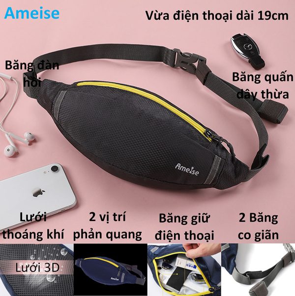 Túi đeo hông chạy bộ Ameise