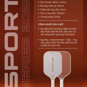 Vợt pickleball Facolos Sport Series 2.0 - 16mm