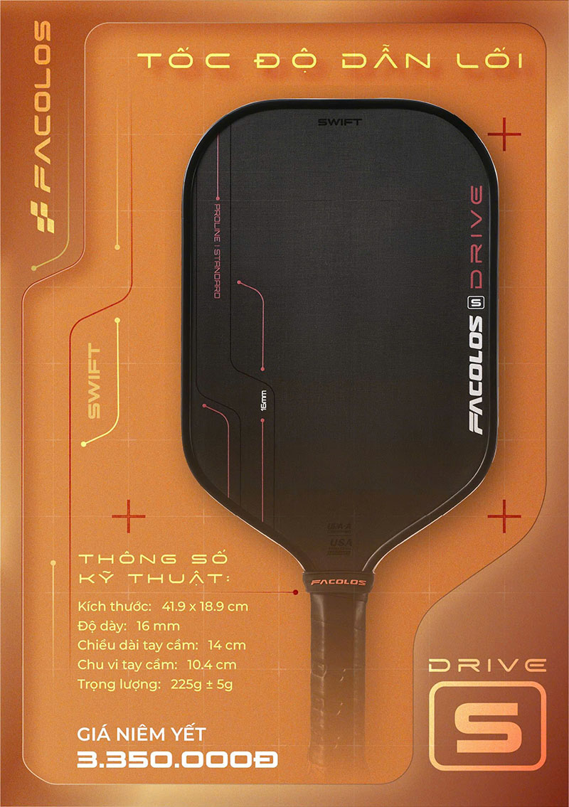 Vợt pickleball Facolos Drive Swift